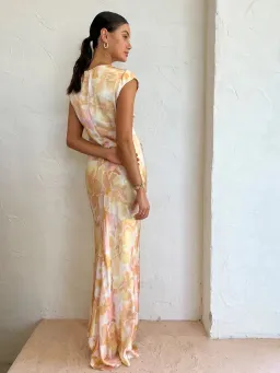 Bec & Bridge Indi V Maxi Dress Floral Haze Size AU 8 for rent on The Volte - image 3