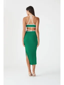 San Slone Gabby Midi Dress Green Size XS / AU 6  for rent on The Volte - image 4