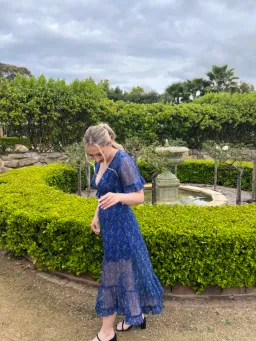 Talulah Morning Light Midi Dress Blue Size 1/ AU 8 for rent on The Volte - image 2