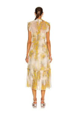 Zimmerman Botanica Wattle Midi Dress Floral Print Size 2/ AU 12 for rent on The Volte - image 3