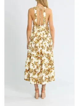 Shona Joy Bella Tiered Midi Dress Print Size AU 12 for rent on The Volte - image 3