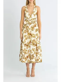 Shona Joy Bella Tiered Midi Dress Print Size AU 12 for rent on The Volte - image 1