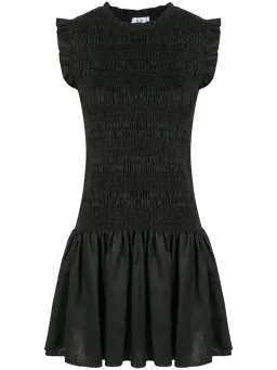 Sir The Label Emile Ruched Mini Dress Black Size 3 / AU 12 for rent on The Volte - image 2
