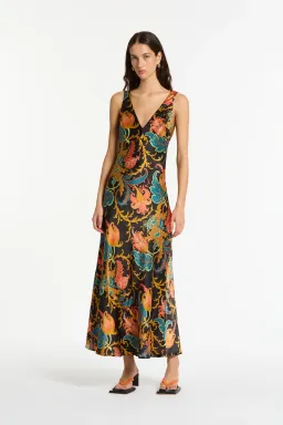 Sir The Label Artiste V Neck Slip Dress In Deschamps Print Size 8 for rent on The Volte - image 1