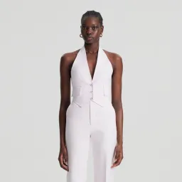  Scanlan Theodore Double Cotton Waistcoat Tinted Pink Size Au 10 for rent on The Volte - image 1