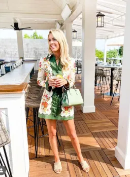 Alemais Elisabetta Mini Dress Green Print Size 12 for rent on The Volte - image 1