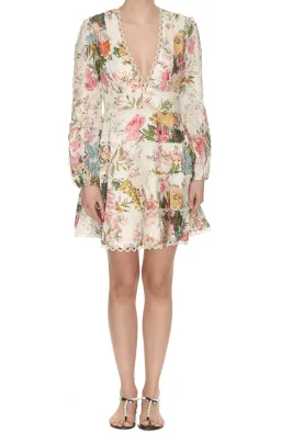 Zimmermann Heathers Flounce Mini Dress Floral Print Size 8 for rent on The Volte - image 2