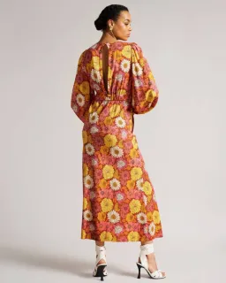 Ted Baker Lelyah Floral Blouson Maxi Dress Multi Size 8 for rent on The Volte - image 3