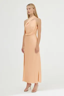 Significant Other Alessia One Shoulder Midi Dress Peach Sherbet Size 8 for rent on The Volte - image 2