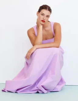 Oroton Cotton Sundress Purple Size 10 for rent on The Volte - image 3