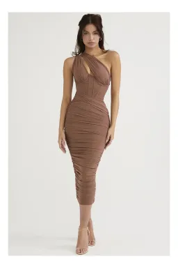 House of CB Valentina Dress in Brown Size 10 for rent on The Volte - image 1