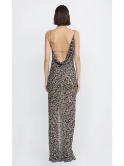 Bec & Bridge Portia Drape Dress in Python Size AU 12 for rent on The Volte - image 3