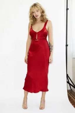 Third Form Intrigue Bias Midi Dress Red Size 8  for rent on The Volte - image 2