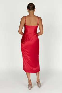 Meshki Claudette Midi Dress Red Size 8 for rent on The Volte - image 3