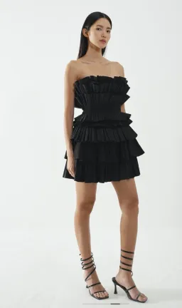 Acler Elsher Mini Dress Black Size 6 for rent on The Volte - image 2
