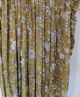 Zimmermann Rife Ruffle Neck Midi Dress Olive Floral Size 1 / AU 10 for rent on The Volte - image 2