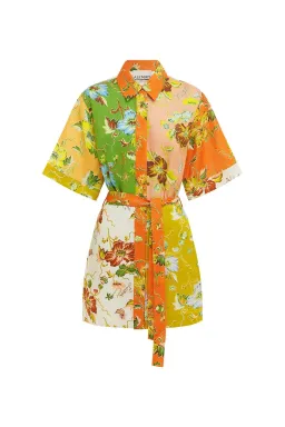 Alemais Hotel Lamu Spliced Mini Dress in Multi Size AU 10 for rent on The Volte - image 5