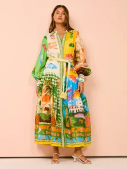 Alemais Paradiso Shirtdress in Multi Size AU 12 for rent on The Volte - image 1