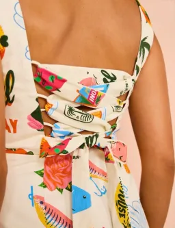 Alemais Samaki Mini Dress in Print Size AU 12 for rent on The Volte - image 5