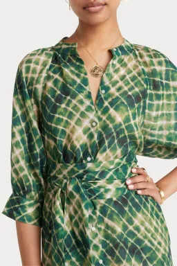 Husk Sabine Midi Dress Green Print Size 14 for rent on The Volte - image 3