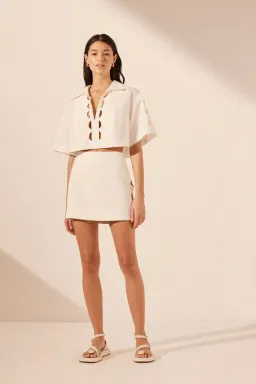 Shona Joy Julieta Scallop Set Cream Size 6  for rent on The Volte - image 1