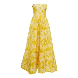 Zimmermann Wonderland Shell Embellished Silk Blend Gown Yellow Size 3 / AU 14 for rent on The Volte - image 5