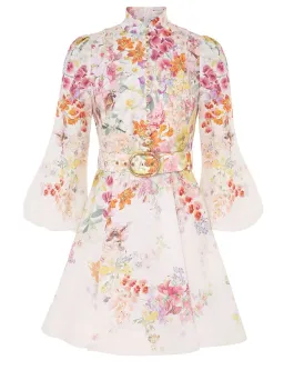 Zimmermann Natura Buttoned Mini Dress Kaleidoscope Garden Floral Size 2 / AU 12 for rent on The Volte - image 5
