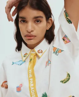 Alemais Blue Marlin Embroidered Shirt AU 14 and Skirt AU 16 in Print for rent on The Volte - image 4