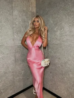 Bec & Bridge Candy Indi Halter Maxi Dress in Pink Size AU 8 for rent on The Volte - image 4