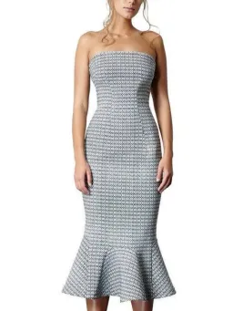 By Johnny Raffia Drop Flair Dress Print Size XS for rent on The Volte - image 1