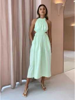Camilla and Marc Pollina Midi Dress in Sour Apple Size AU 10 for rent on The Volte - image 1