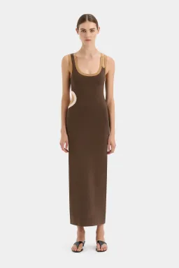 Sir The Label Salvador Cut Out Dress Biscotti Size 0/Au 6 for rent on The Volte - image 1