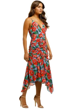 Talulah Luscious Midi Dress in Luna Red Print Size 10 for rent on The Volte - image 2