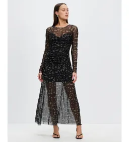 Sass & Bide Skin Deep Long Sleeve Midi Dress Black Size 10 for rent on The Volte - image 1