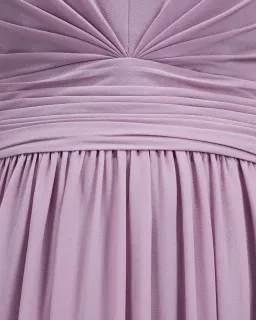 Bariano Deschamps V Neck A Line Gown Lilac Size 8  for rent on The Volte - image 3