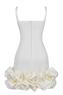 House of CB Lilou Ruffle Hem Mini Dress Ivory Size XS / AU 6 for rent on The Volte - image 5