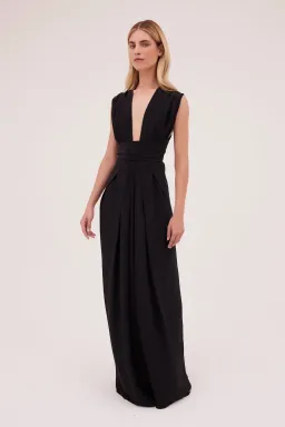 Bianca Spender Silk CDC Ascendant Gown Black Size 0 / AU 6  for rent on The Volte - image 1