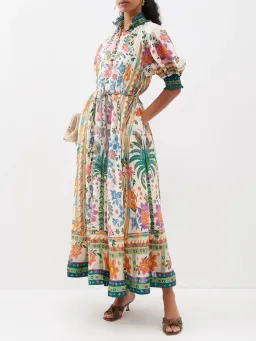 Zimmermann Ginger Swing Maxi Dress Cream Multi Size 3 / AU 14 for rent on The Volte - image 3