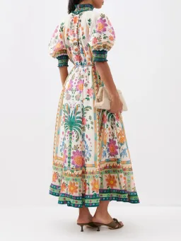 Zimmermann Ginger Swing Maxi Dress Cream Multi Size 3 / AU 14 for rent on The Volte - image 4