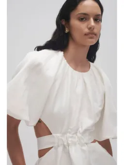 Aje Mimosa Cut Out Mini Dress White Size AU 10 for rent on The Volte - image 1