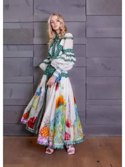Mackenzie Mode Arabian Nights Maxi Dress in Print Size AU 6 for rent on The Volte - image 3