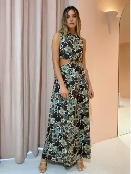 Sir The Label Constantine Cut Out Midi Dress Constantine Size 1 / AU 8 for rent on The Volte - image 1