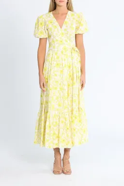 Talulah Jasmine Midi Dress in Yellow Size 6 for rent on The Volte - image 1