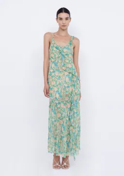 Bec & Bridge Oasis Frill Maxi Dress Under The Sea Print Size 6 for rent on The Volte - image 1