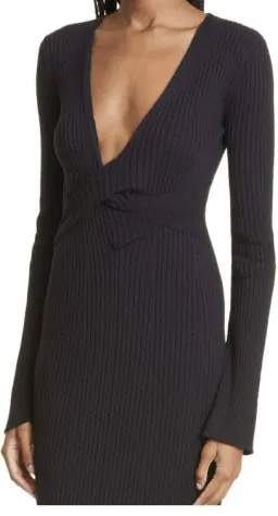 Sir The Label Enes Twist Long Sleeve Dress Black Size 2 / AU 10 / M for rent on The Volte - image 2