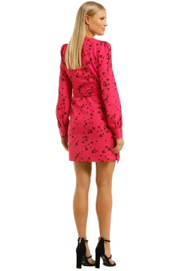 Vestire Never Been Kissed Wrap Mini Dress in Heart Print Size 14 for rent on The Volte - image 3
