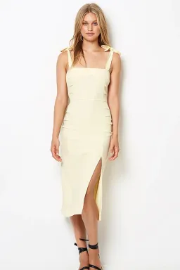 Bec & Bridge Bonita Tie Dress Yellow Size 8 for rent on The Volte - image 1