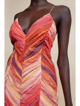 Acler Marley Mini Dress in Watercolour Horizon Size AU 12 for rent on The Volte - image 3