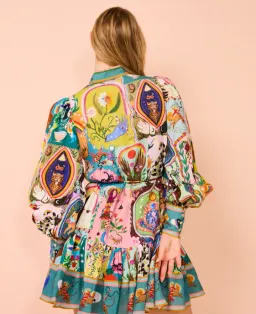 Alemais Evergreen Mini Dress in Multi Size AU 8  for rent on The Volte - image 3