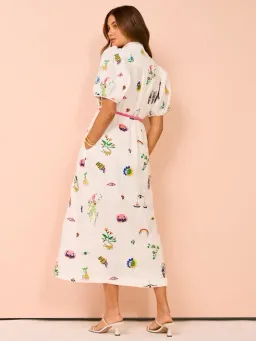 Alemais Atticus Embroidered Shirtdress Print Size 14 for rent on The Volte - image 2